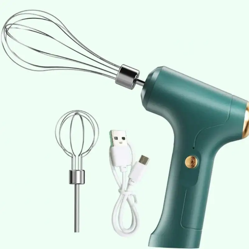 

Cordless Electric Hand Mixer 3 Speeds Low Noise Long Battery For Home Baking Cream Whipping