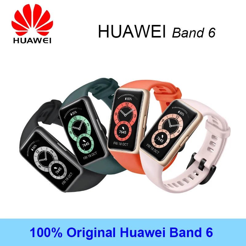 

Смарт-браслет Huawei Band 6 с экраном 1,47 дюйма, пульсометром и мониторингом сна