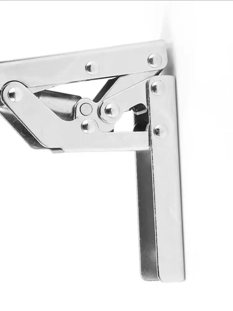 2Pcs/Set 90 Degree Self-Locking Folding Hinges Brackets Spring Folding Hinge Able Legs Brackets Countertop Support Hardware
