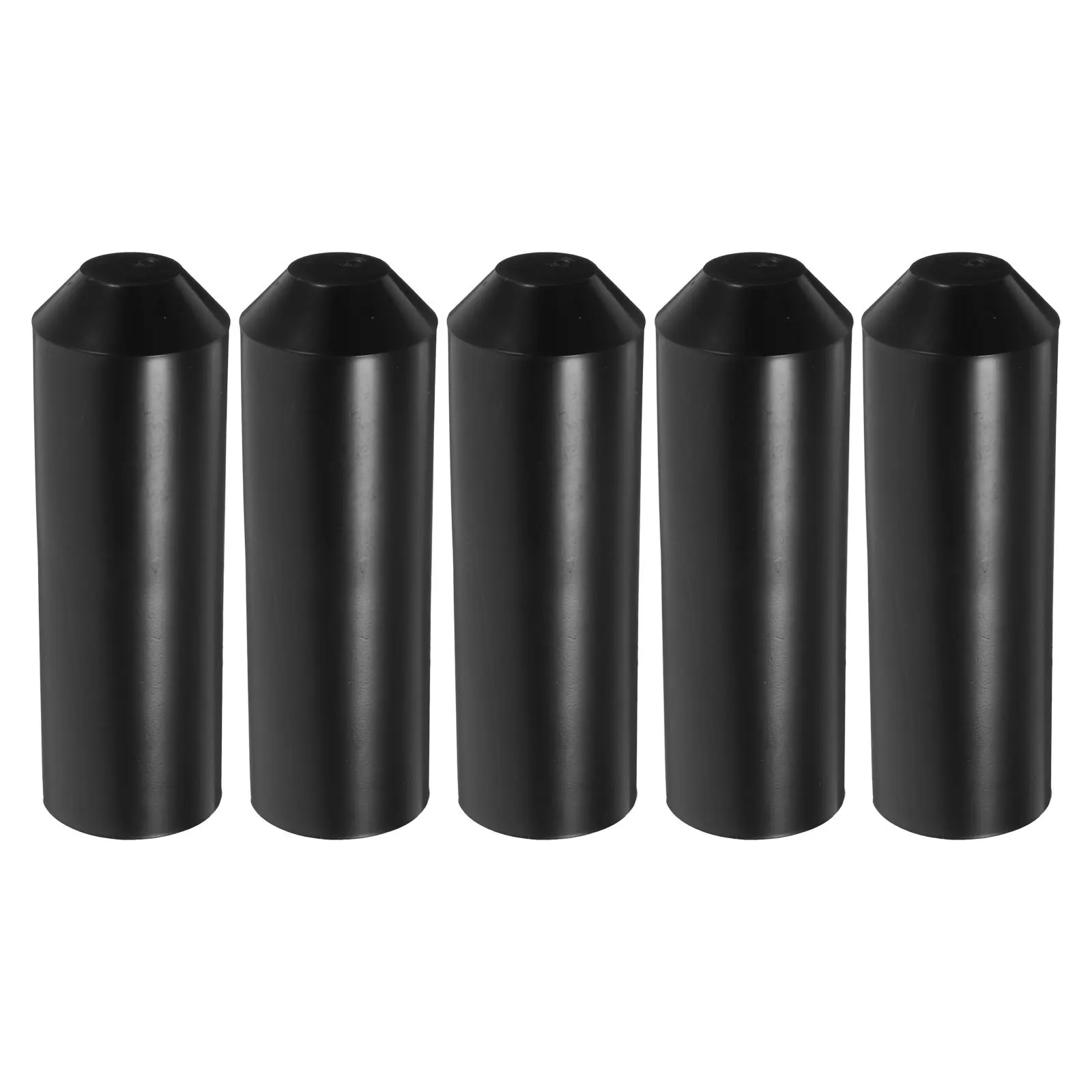 

5Pcs Waterproof Black Heat Shrink End Caps Outdoor Cable Wire Seal Electrical Insulation Marine Grade Heavy Duty Protective Caps