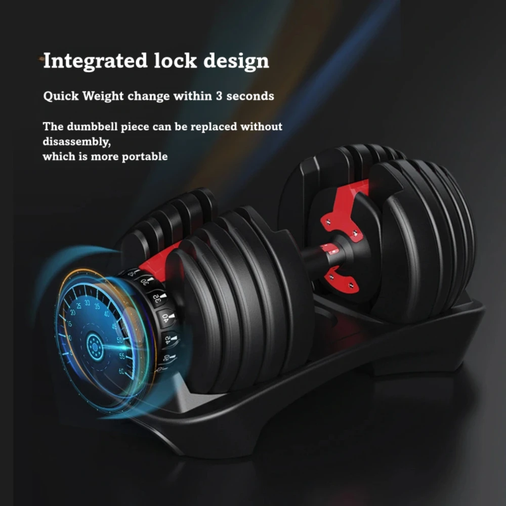 Commercial Gym Adjustable Dumbbell Set 40KG 90LB With Stand Door To Door Heavy Duty Free Weight Strength Training Equipment
