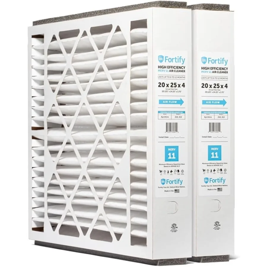 

MERV 11 Compatible 20x25x4 Replacement Filters for AprilAire 210 213 Whole House Air Cleaners 2-Pack Actual Size 20.125 x 24.25