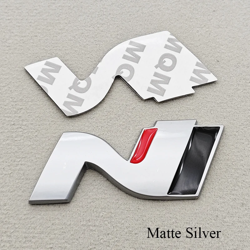 3D Metall NLine N Logo Heckklappen-Emblem Frontgrill-Abzeichen Aufkleber für I20 I30 Sonata Kona Elantra Tuson Auto-Aufkleber