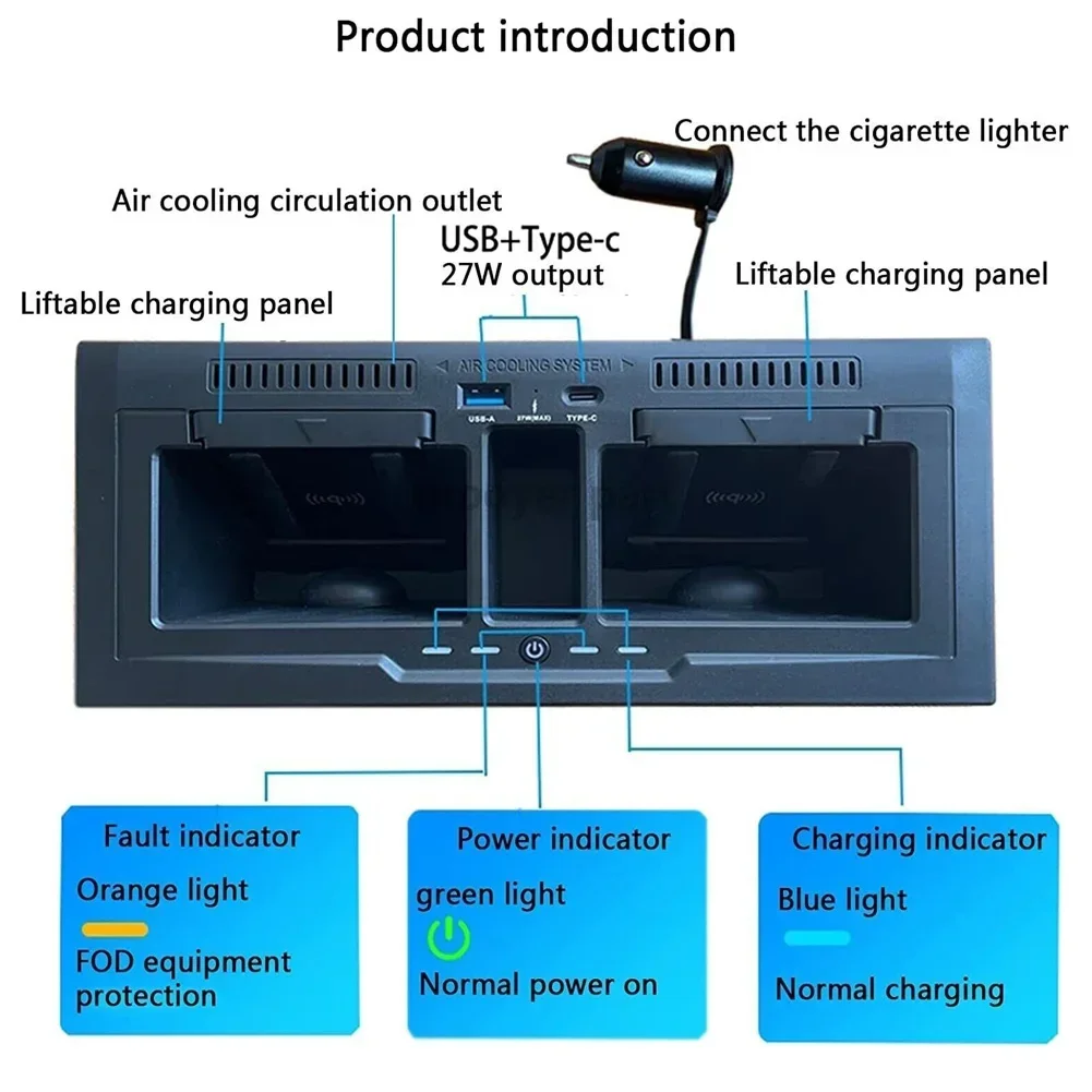 Protect Your Car and Charge Wirelessly with the Car Wireless Fast Charger Tray Pad For Land Rover For Defender 90 110 20202023