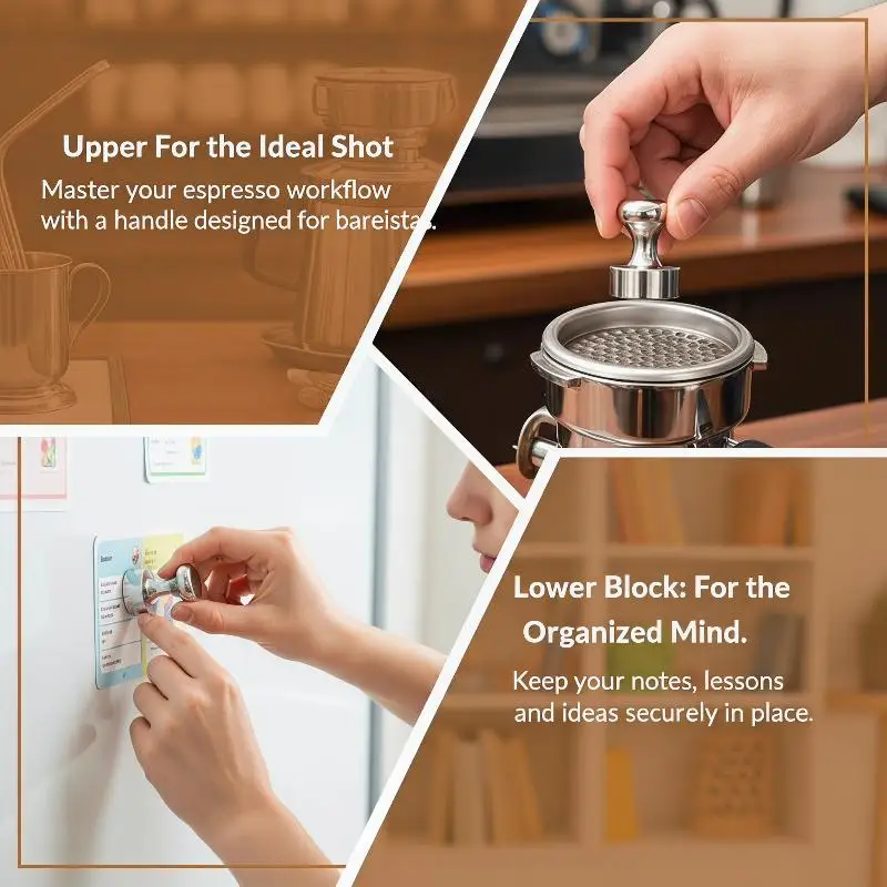 Espresso Puck Screen Magnet Handle Reusable 51/53/58mm Coffee Filter Mesh Magnet Kit Barista Espresso Accessories Coffee Tool - view 5