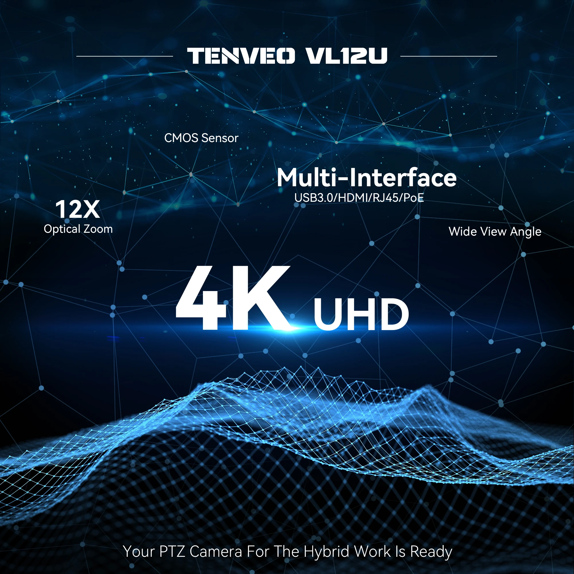 TENVE Ultra 4k POE PTZ Camera HDMI USB PTZ Live Stream Camera For Church Broadcasting Video Conference Camera
