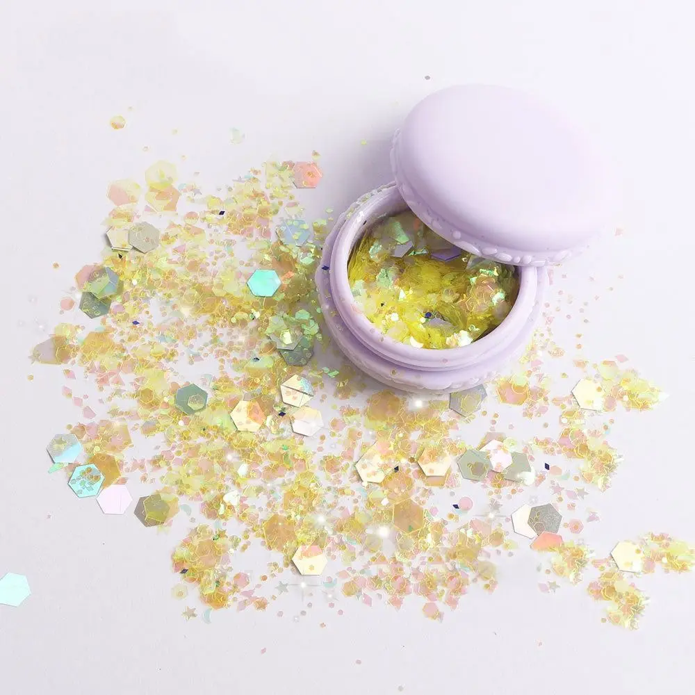 Waterproof Starlight Eye Shadow Long Lasting Shimmer Laser Sequins Flash Powder High Light Sparkle Face Glitter Party Festival