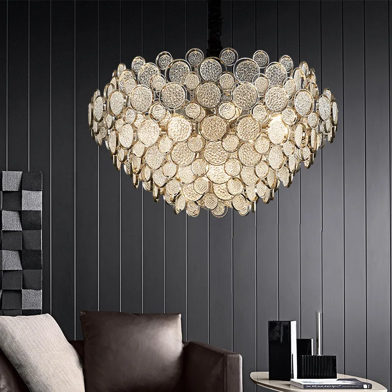 

Modern Light Luxury LED Ceiling Chandelier Villa Living Dining Room Pendant Lamp Bedroom Hanging Light Fixture Lighting