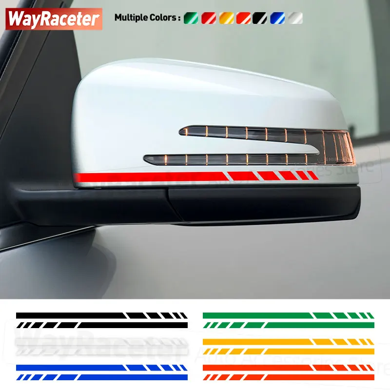 Top Quality Reflective Batch Decal Rearview Mirror Stripes Sticker For Mercedes Benz A C E CLA CLS S R SLK G GLC GLE CLE V Class