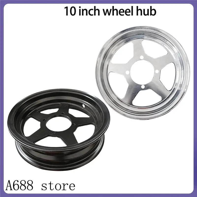 

10 Inch Tubeless Motorcycle Wheel Rim 4 Hole 5-Star Alloy Rim for Scooter Electric Scooter Moped Modified Replacement