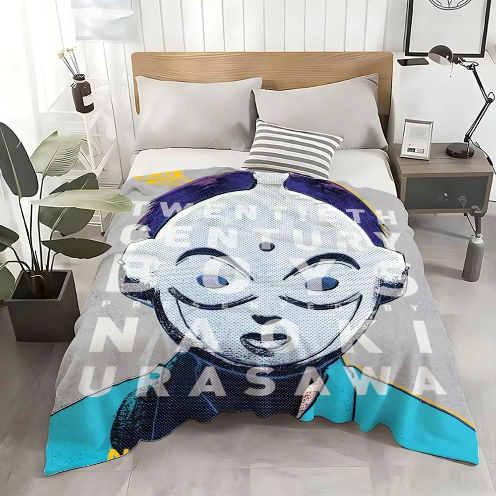 Epic 20th Century Boys Sci-Fi Manga Manta de Franela Suave y Acogedora, Ligera y Agradable al Tacto para Sofá, Cama, Oficina y Viajes