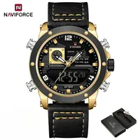 NAVIFORCE NF9236 Men Double Display Waterproof Sports Military Quartz Watch For Male Digital Style Clock