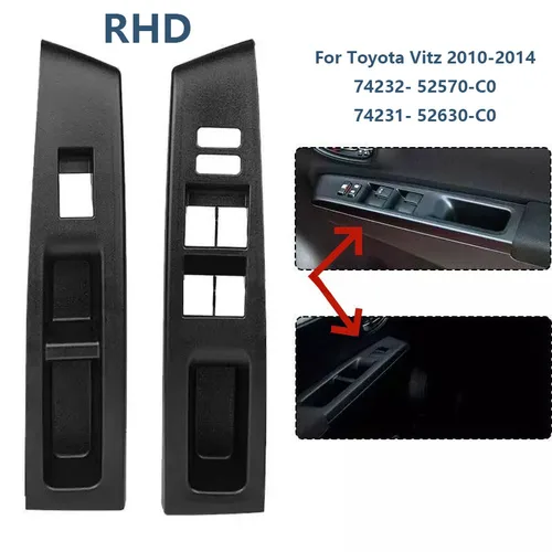 자동차 윈도우 스위치 패널 RHD, Toyota Vitz 2010 - 2014 LHD, Toyota Yaris 2012 2013 2014, 전면 및 후면 팔걸이 상단 패널 