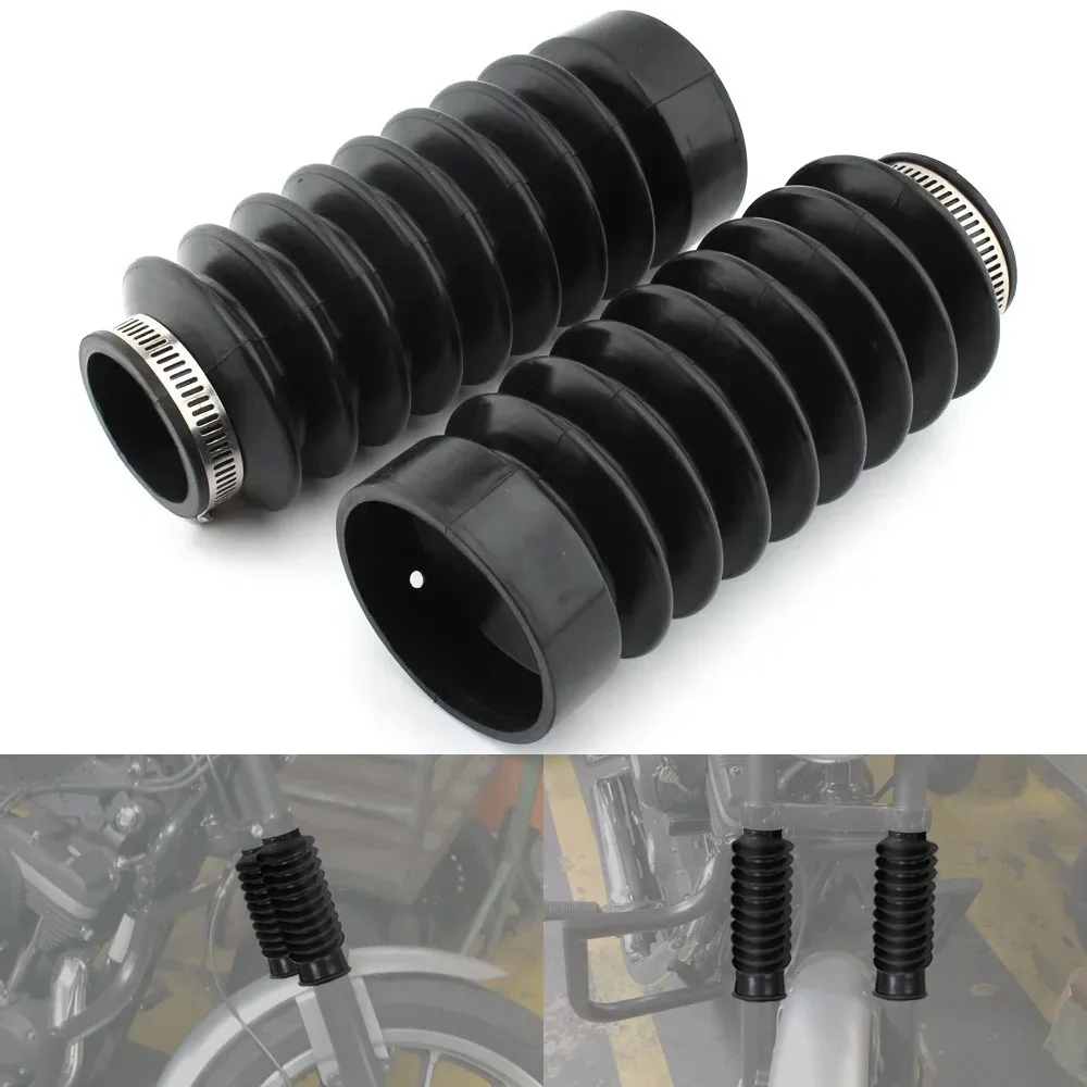 

Pair Motorcycle Front Fork Cover Gaiters Gators Boots Shock Protector Dust Guard Rubber For BMW R Nine T NineT 2017-2024 2025