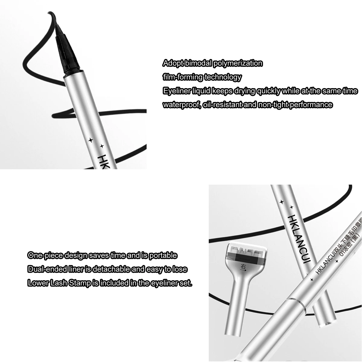 Lagere Lash Stempel Waterdichte Eyeliner Potlood Onderste Wimpers Wimper Sjabloon Afdichting Gemakkelijk Onder Wimper Stamper Beauty Lash Tools