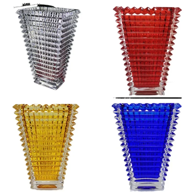

Crystal vase ornament Baccarat style/right set packaging