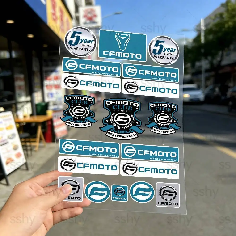 For CFMOTO Reflective Motorcycle Stickers Waterproof Vinyl Decals for Motorbike Helmet Fuel Tank Bike
