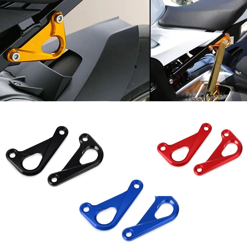 For BMW S1000RR 2009-2019 S1000R 2014-2019 HP4 2012-2014 Motorcycle Rear Subframe Racing Hooks Tie Down Holder Billet Aluminum