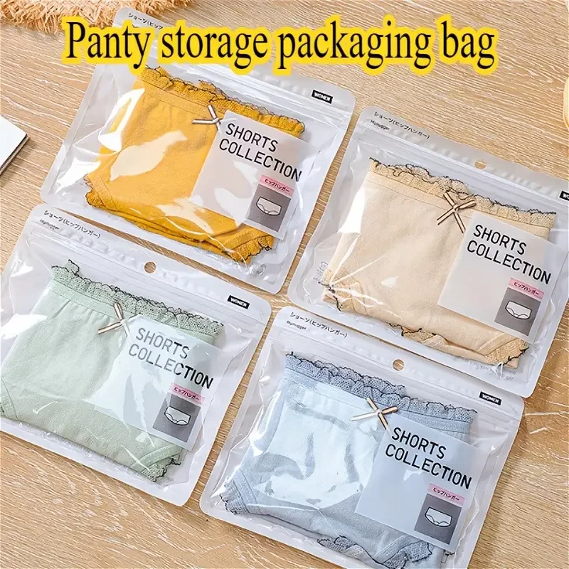 

10pcs Underwear Panty OPP Plastic Packaging Bag Travel Storage Bag Waterproof Bag Self-Sealing Clothing Packaging Bags For Women