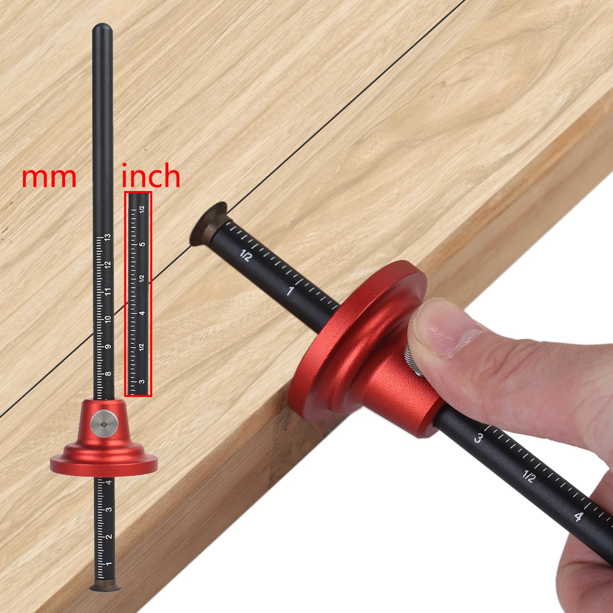 Woodworking European Style Scriber Metric/Inch Scale Blade Scribing Tools Carpentry Parallel Line Drawing Mortise Marking Gauge