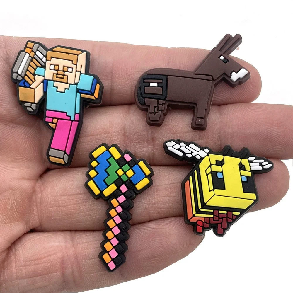 حار بيع 18 قطعة/المجموعة بلدي العالم Minecrafte كهف الأحذية زهرة الأحذية مشبك مشبك انفصال تمساح زهرة الأحذية الهدايا الزخرفية اللعب