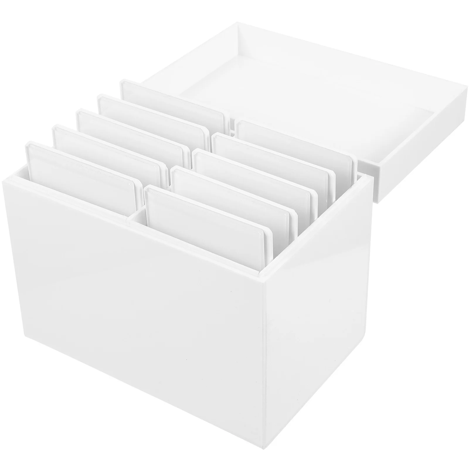 1pc 10-Layer Eyelash Storage Box Acrylic Dust Cover Large Capacity False Eyelash Organizer Grafting Lash Container Display