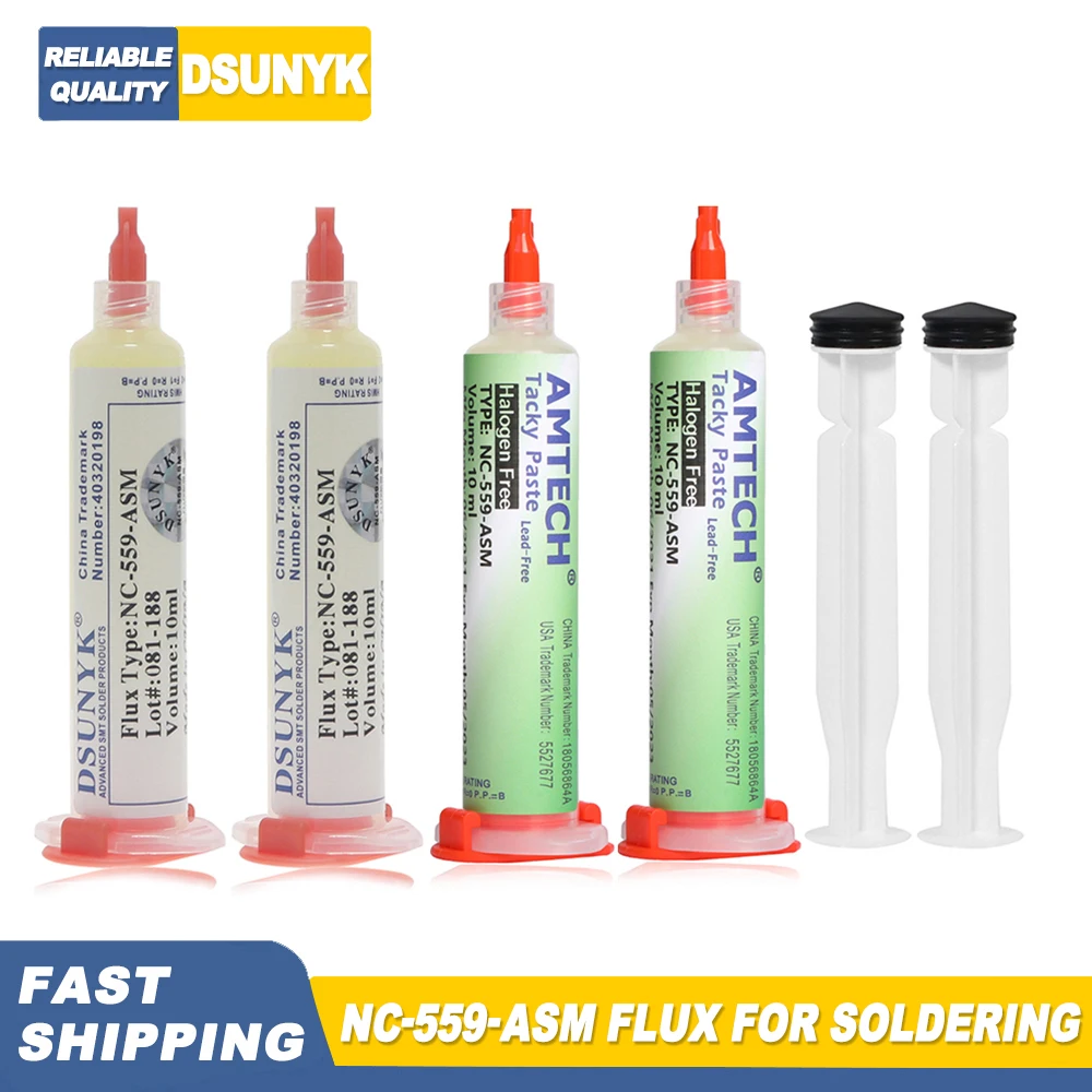 amtech 559 original flux de alta calidad sin limpieza fundente para estaño aplicar para estaño soldadura electronica soldador y estaño 10cc flux nc