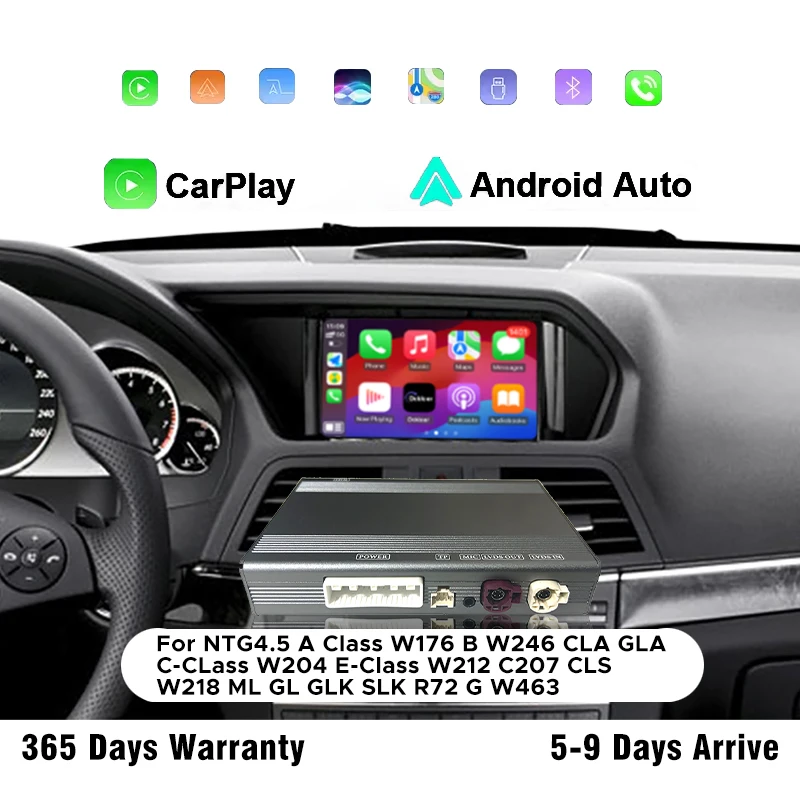 

Wireless CarPlay for Mercedes Benz A Class W176 B W246 CLA GLA C-CLass W204 E-Class W212 C207 CLS W218 ML GL GLK SLK R72 G W463