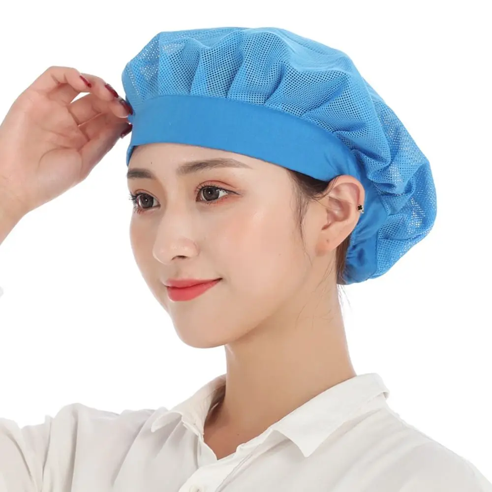 Chic Food Service Chef Cap Bundled Hair Work Headband Nets Work Wear Hair Nets Cooking Hygienic Cap Hotel