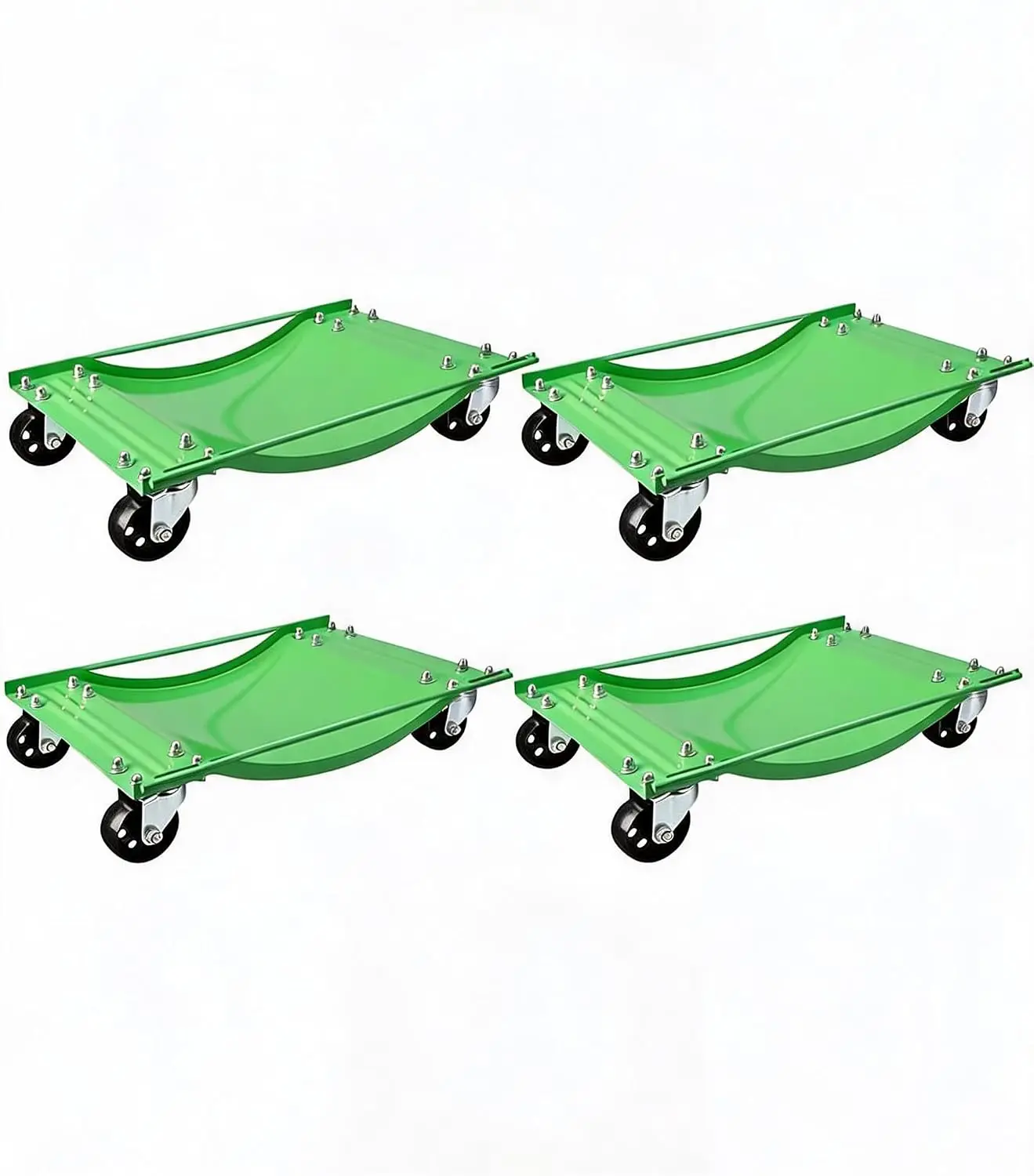 Tacleekii Heavy Duty 10000 Lbs Car Dolly Set 4 Piece Moving Skates Vehicle Wheel Dolly 3.5