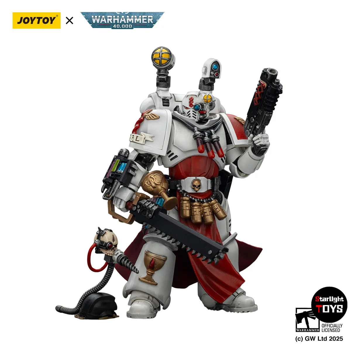 【JOYTOY】1/18 مجسم شخصية Warhammer 40K كابتن ملائكة الدم مع مسدس جحيم وقبضة قوية الكاهن الصناعي 3 قطع #5