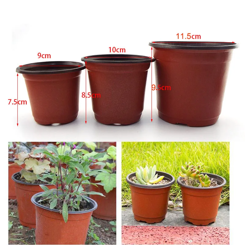 

Plant Flower Pots Plastic Cactus Tiny Nursery Pot Transplant Fall Resistant Tray Grow Box Green Planters Growing Garden Tools A6
