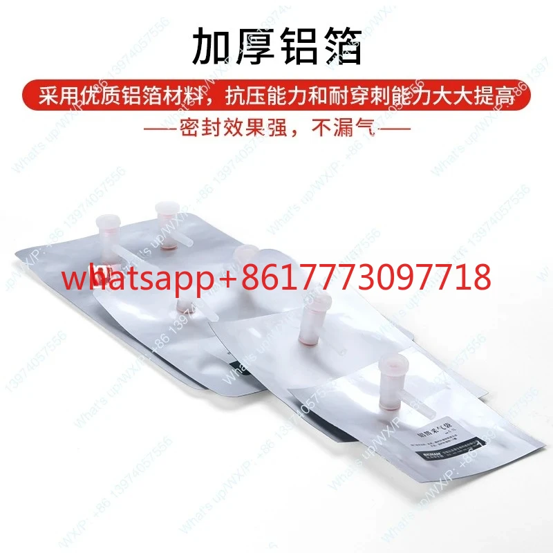 

10pcs Aluminum foil gas sampling bag sampling collection bag gas bag single and double valve 0.1-0.5ml 1-15L