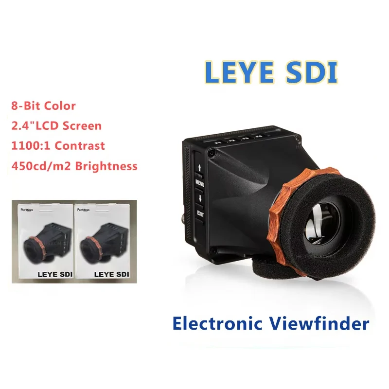 Portkeys LEYE SDI 4K 2.4 بوصة شاشة LCD خارجية EVF 3G-SDI عدسة الكاميرا الإلكترونية 233g Luma Waveform المحمولة المخرج #6