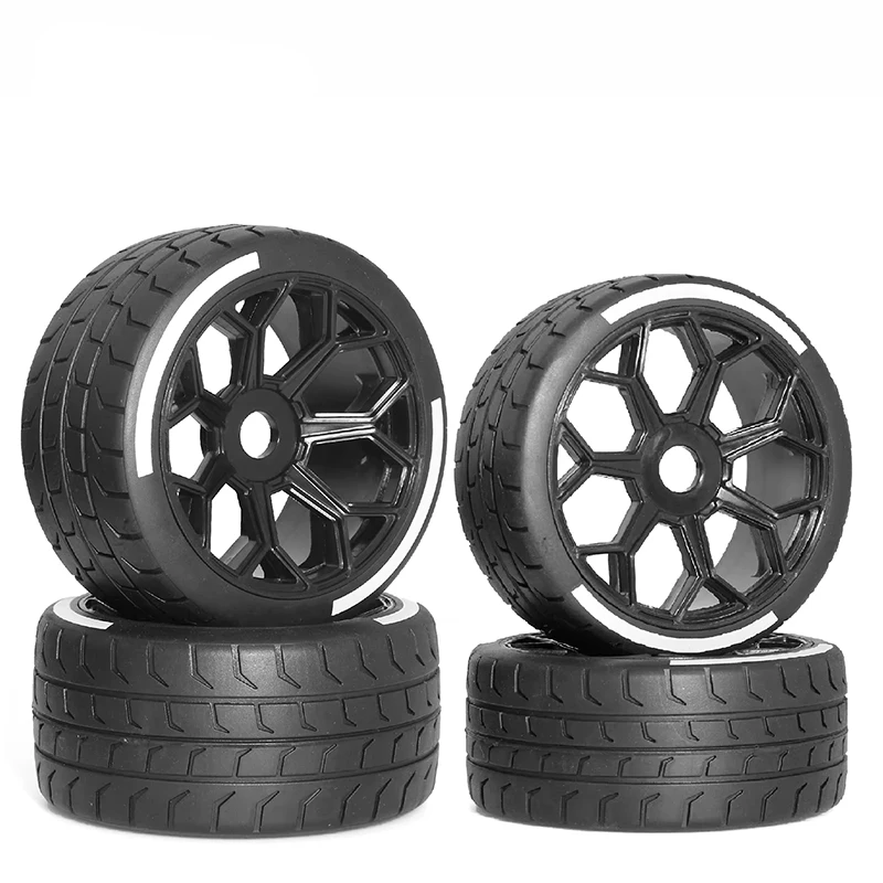 

RC4Pcs Tire Tyre 17mm Wheel Hex For ARRMA1/7 Firebird FELONY FSR Flying God Mustang GT Flat Running Da DA GT Tire Racing Highway