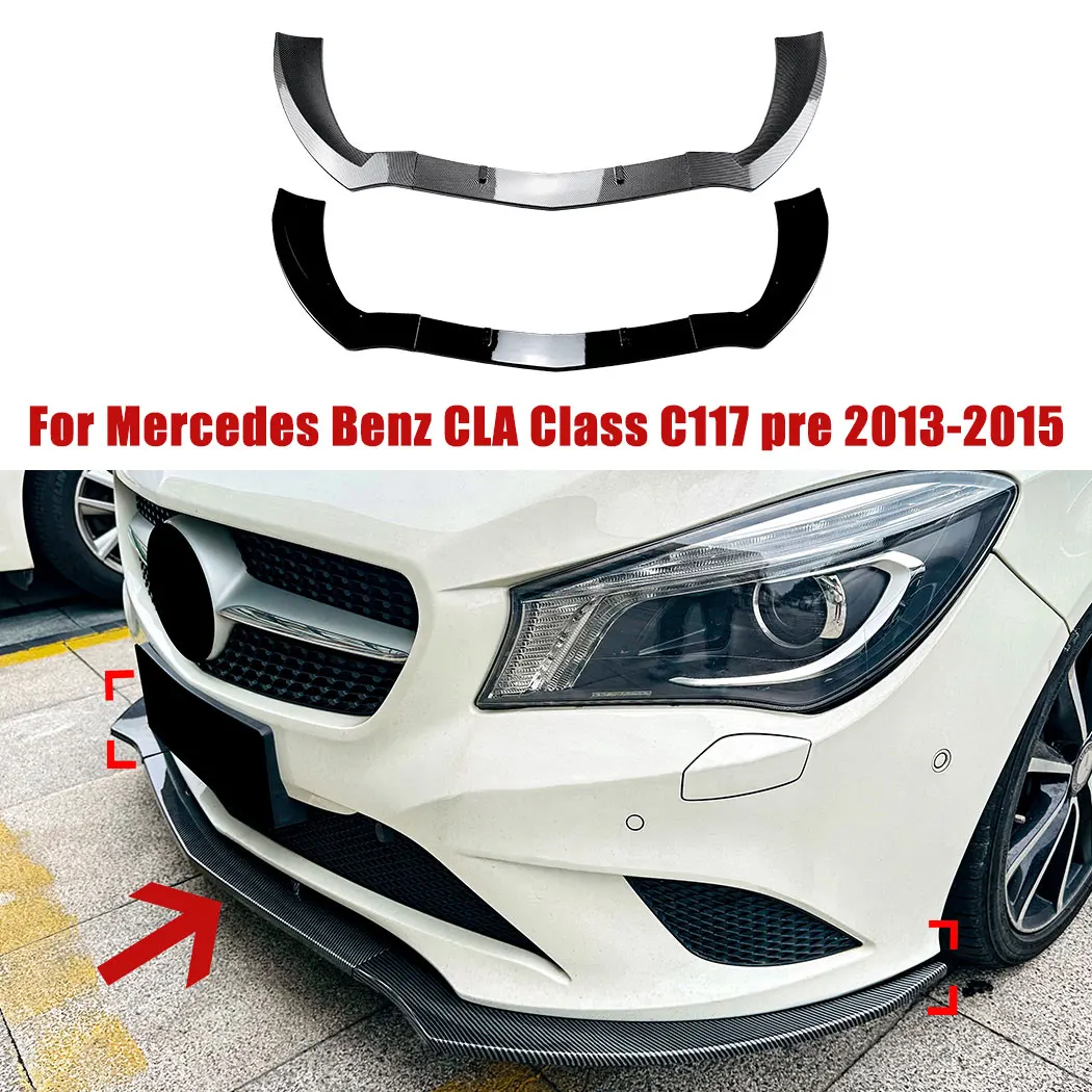 

Автомобильный передний бампер, спойлер для Mercedes Benz CLA class C117 pre 2013-2015, стандартная версия, автомобильная передняя губа, внешняя защитная крышка, комплект