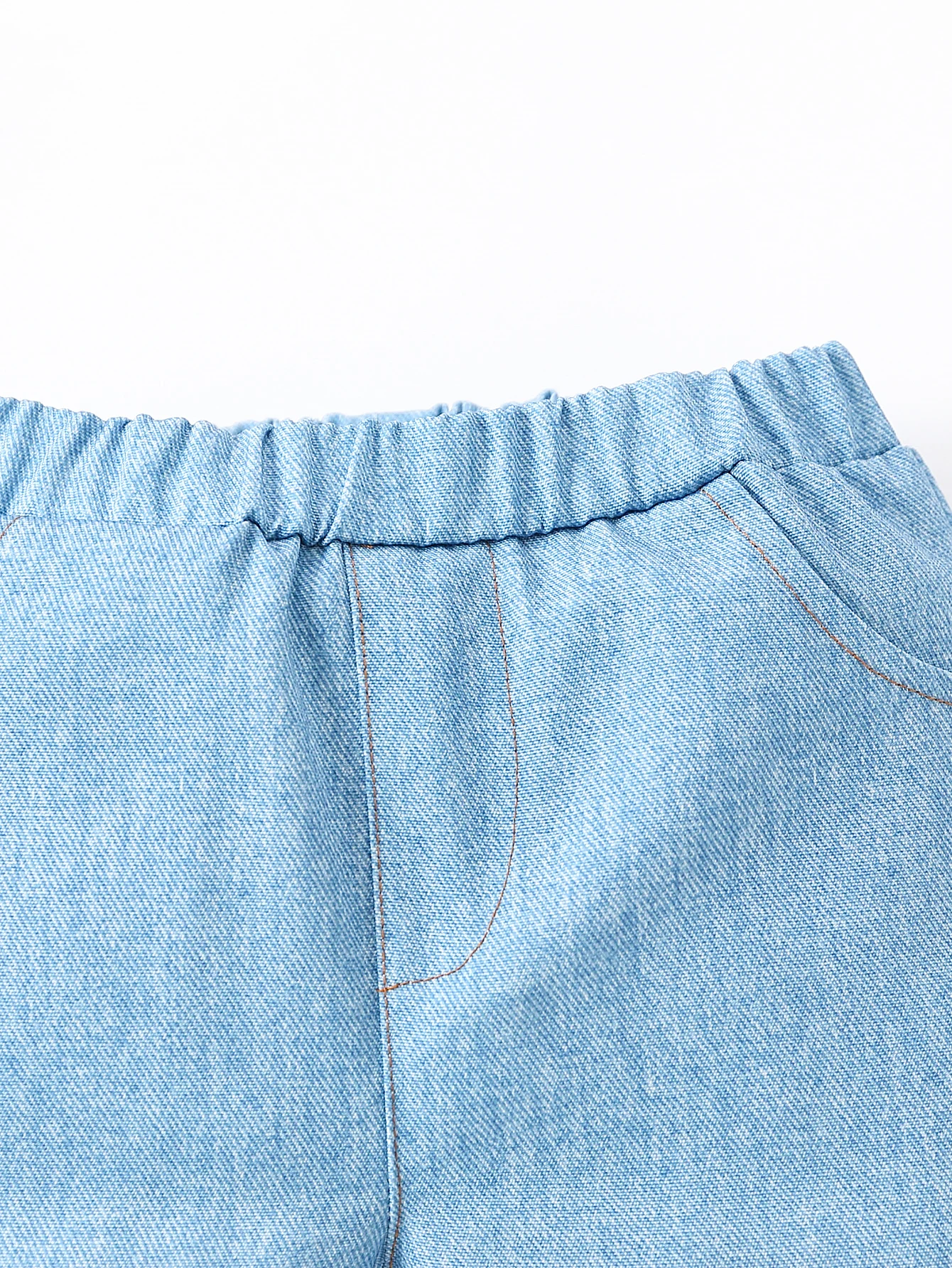 طقم سراويل جينز للأطفال كاجوال بنمط يومي، تصميم خصر مرن، خيارات متعددة الألوان، ملابس أطفال فضفاضة ومريحة #5