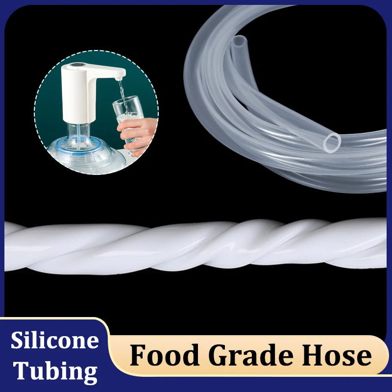 

Food Grade Hose Clear/White 0.5 1 2 4 5 6 8 10 12 14 16 20 25 30 32 36mm High Temperature Silicone Rubber Soft Drink Water Tube