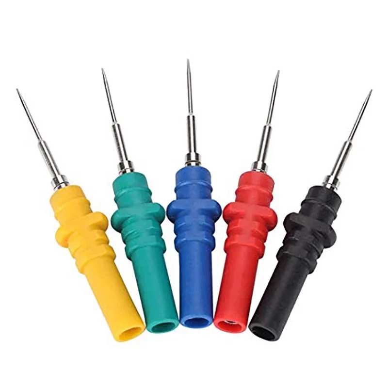 Ultra thin probe for multimeter, replaceable wire free steel needle, auto repair circuit puncture back needle probe