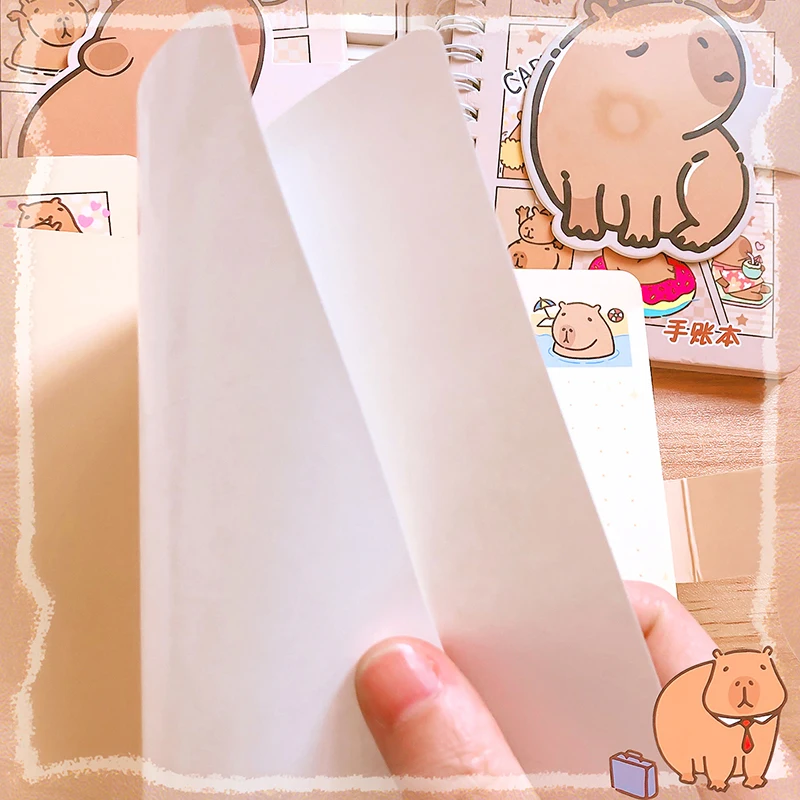 Regalo para profesores de escuela, suministros de papelería Kawaii, accesorios de oficina, lindo Capybara, Bloc de notas escolares para notas, diario, cuaderno