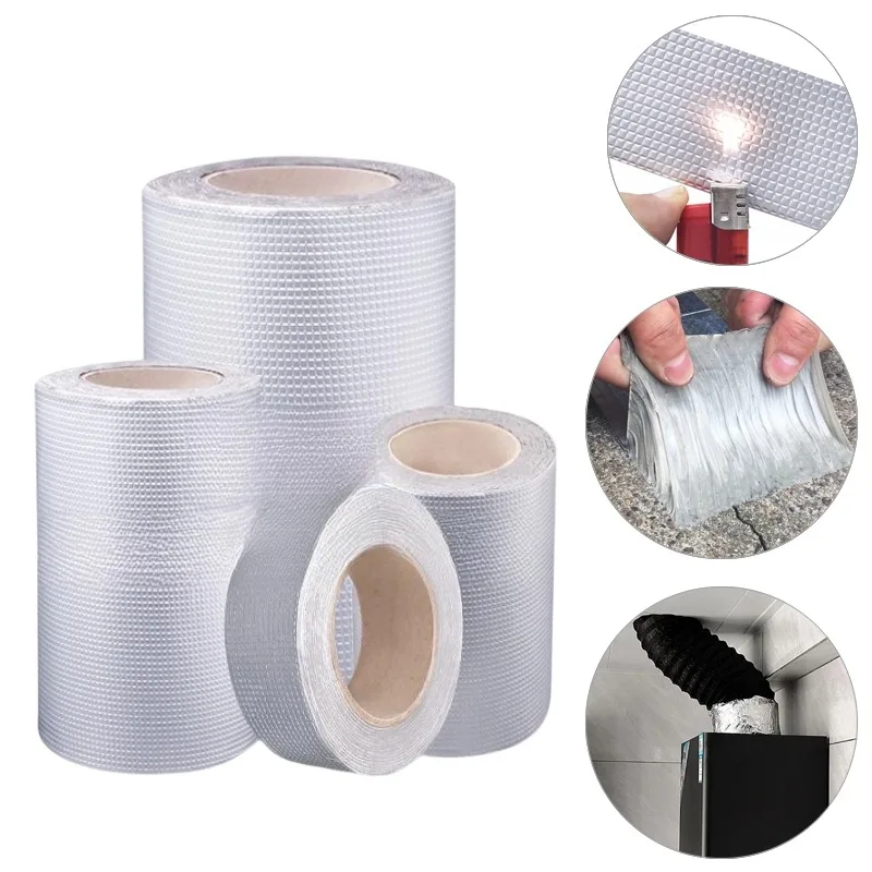 5M/10M Butyl Rubber Tape High Temperature Resistance Waterproof Roof leakage repair material Repair Adhesive Tape plugging king