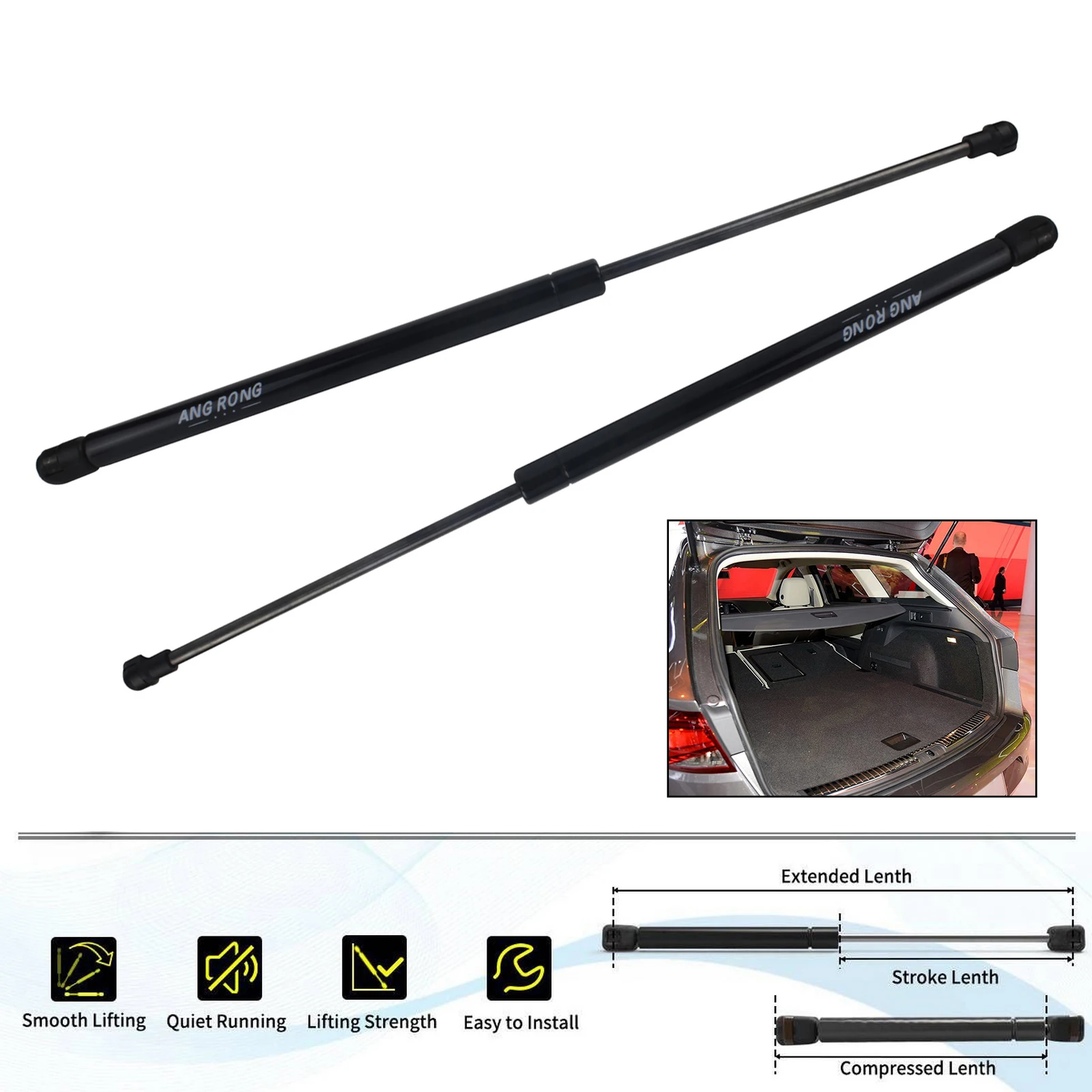 2x Tailgate Rear Boot Trunk Gas Struts Springs for Seat Leon MK2 1P1 2005-2012 Hatchback Support Lifter 1P0827550