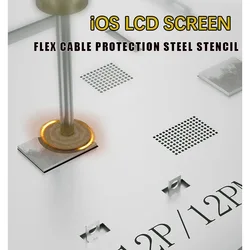 Tela de proteção de tela LCD UFO Steel Stencil, reparo pop-up para iPhone 11, 12, 12Mini, 12Pro Max, 13 mini, 13, 14, 15 Pro Max