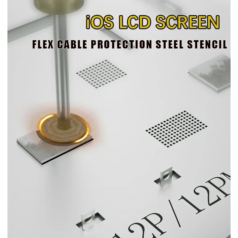Tela de Proteção de Tela Lcd Ufo Steel Stencil Reparo Pop-up para Iphone 11 12 12mini 12pro Max 13 Mini 13 14 15 Pro Max