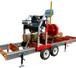 Rima 36 Inch Gasoline Engine Or Electric Motor Mini Mesin/Portable Sawmill/Horizontal Band Sawmill 722/782Kg 20-30S/M