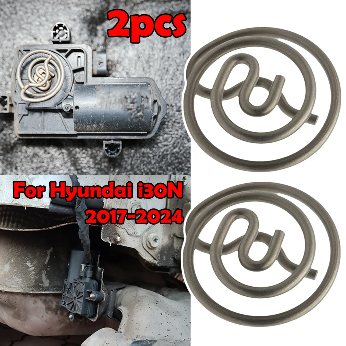 

2pcs Car Electronic Exhaust Actuator Valve Spring Repair Kit Replacement Parts For Hyundai i30N 2017-2020 2021 2022 2023 2024