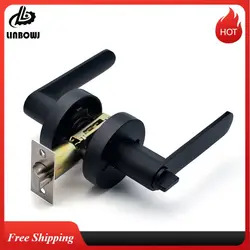 Door Lock Handle Lock Advanced Zinc Alloy Square Channel Privacy Mask Indoor Bedroom Bathroom Three-bar Ball Lock