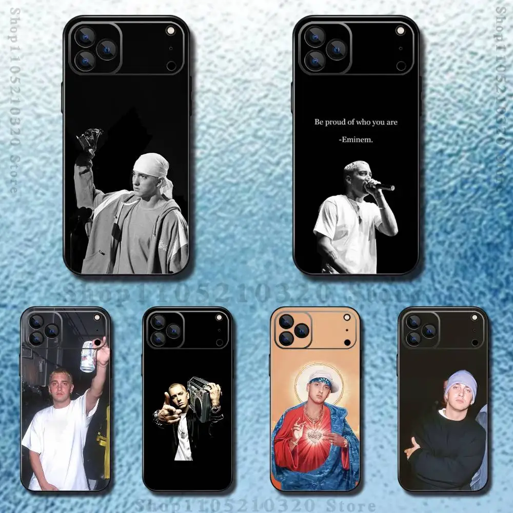 

Singer E-Eminem-ES Cool Phone Case For iPhone 17,16,15,14,13,12,11,Pro Max,XSX,,XR,SE,Mini,8,7,Soft Silicone Black Cover