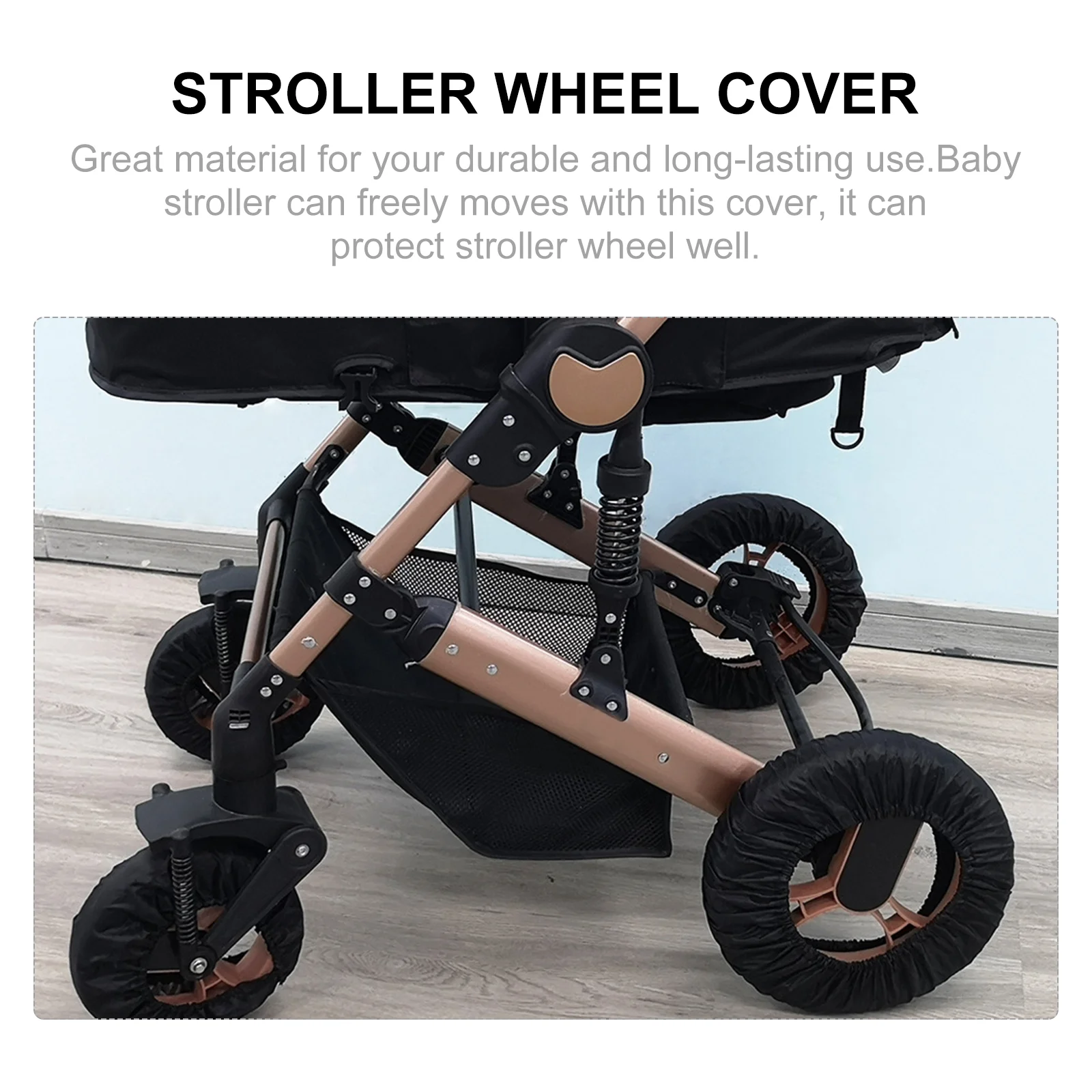 4Pcs Baby Stroller Wheel Cover Large 2 Small Anti Dustproof Waterproof Foldable Stroller Accessories Wheel Protective Cover