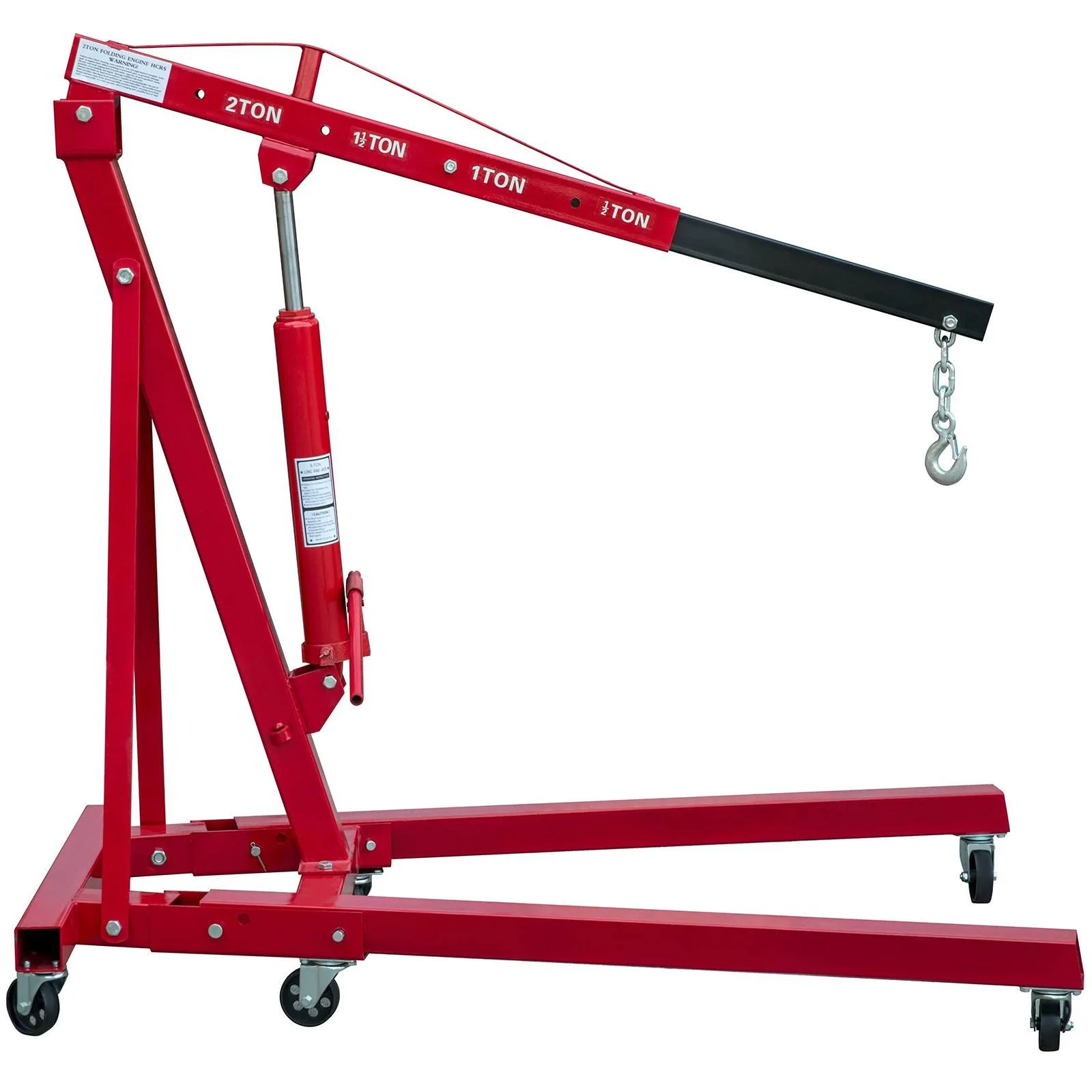 

2 Ton Foldable Hydraulic Engine Crane Mobile Shop Crane With Wheels For Car Engine Repair